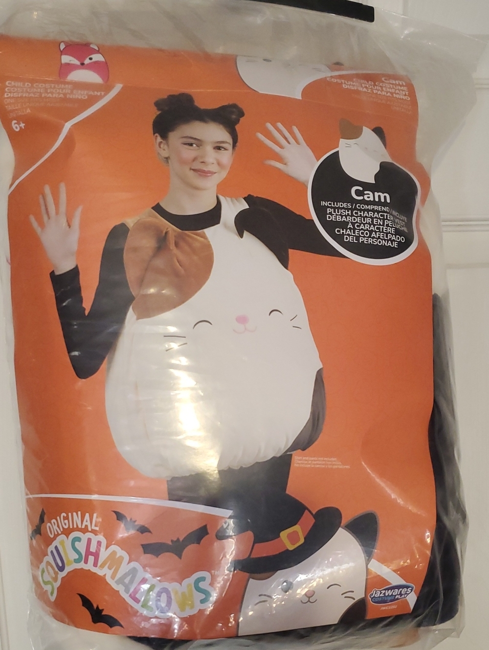 Squishmallows Calico Cat Costume - White, Brown & Black